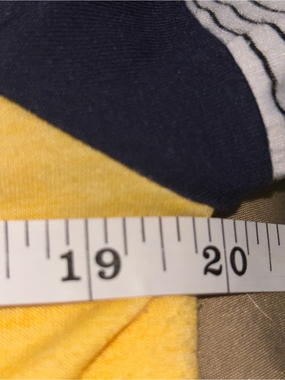 ADIBOSY Yellow Navy Blue Colorblock Raglan Tee M - Picture 6 of 6